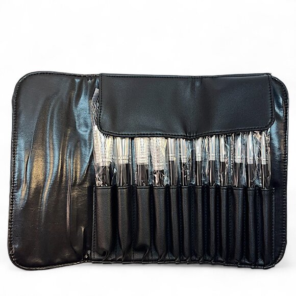 Marily Monroe 12 Piece Makeup Brush Set Black Travel Kit NWT - Picture 4 of 6